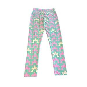 Lularoe Minnie Mouse Pink Green Leggings‎ One Size Fits All Women's Soft Pants